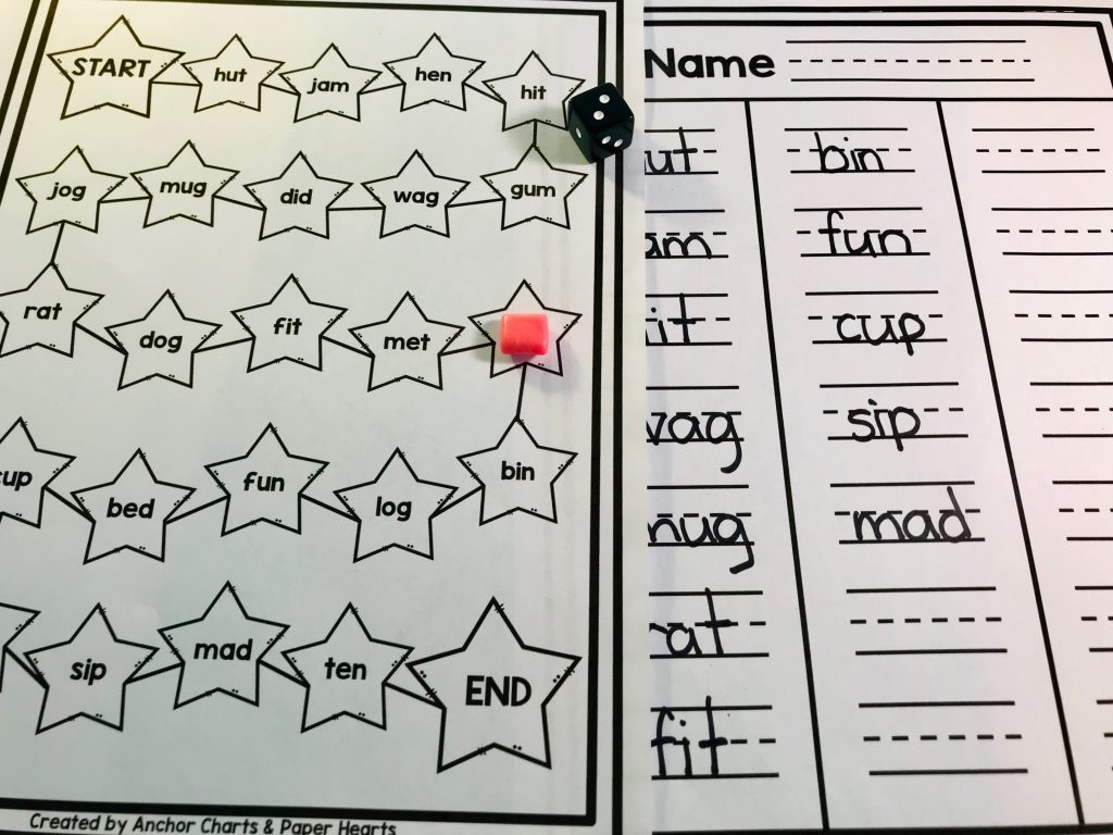 Short Vowel Anchor Chart Parts by Anchor Charts and Paper Hearts